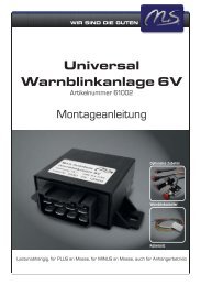Universal Warnblinkanlage 6V - M+S Solution GmbH
