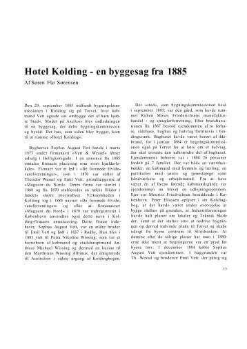 Hotel Kolding - en byggesag fra 1885