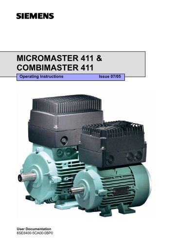 MICROMASTER 411 & COMBIMASTER 411 - Siemens AS