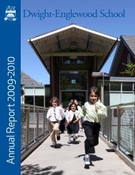 A nnual Report  2009-2010 - Dwight-Englewood School