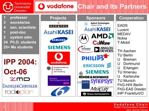 V odafone C hair - Centre for Wireless Communications