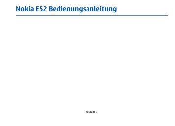 Nokia E52 Bedienungsanleitung - Congstar