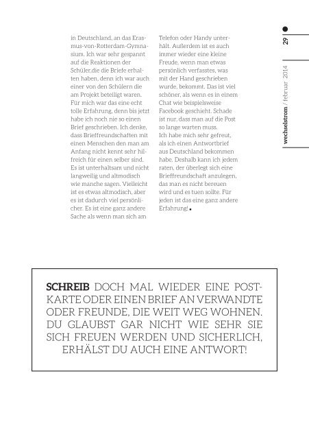 wechselstrom - Ausgabe No°1 Februar 2014