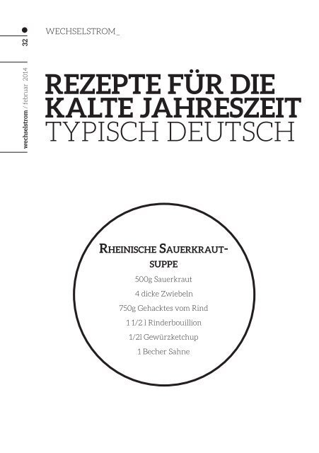 wechselstrom - Ausgabe No°1 Februar 2014