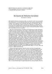 Die Sprache der Politischen Korrektheit - Dieter E. Zimmer