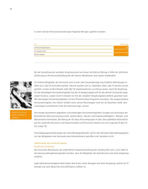 GeschÃ¤ftsbericht 2007 - KUKA Aktiengesellschaft