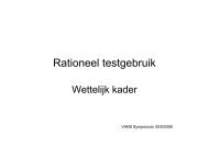 Inleiding: het wettelijk kader van de Klinische Biologie - KU Leuven