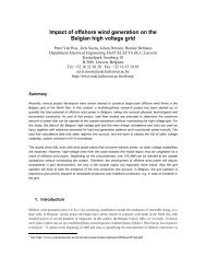 Impact of offshore wind generation on the Belgian high ... - KU Leuven