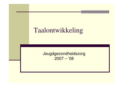 Taalontwikkeling - KU Leuven