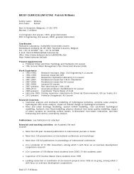 BRIEF CURRICULUM VITAE Patrick Willems - KU Leuven