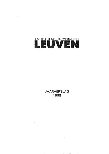 Download het jaarverslag 1998 - KU Leuven