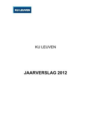 Download het jaarverslag 2012 (PDF) - KU Leuven