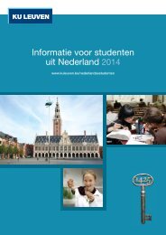 Informatie voor studenten uit Nederland 2013-2014 - KU Leuven