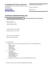 AANVRAAG ONDERZOEKSTOELAGE - KU Leuven