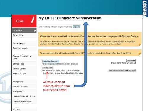 Practical Guide to Managing your publications in Lirias - KU Leuven