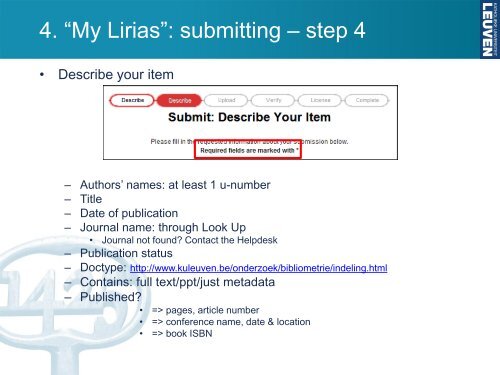 Practical Guide to Managing your publications in Lirias - KU Leuven