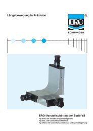 ERO-Verstellschlitten der Serie VSS – VSL ... - ERO-Führungen GmbH