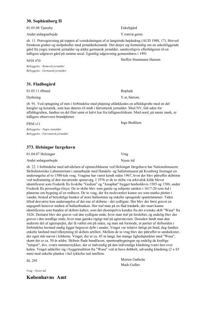 Katalog over udgravninger 1990 (PDF-format) - Kulturstyrelsen