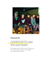 COMMUNITY oder Wir sind Stadt! - KulturKontakt Austria