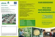 Fair-Breeding - 3 Jahre - Kultursaat eV