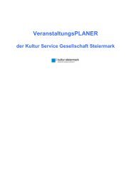 VeranstaltungsPLANER - Kultur Service Gesellschaft Steiermark