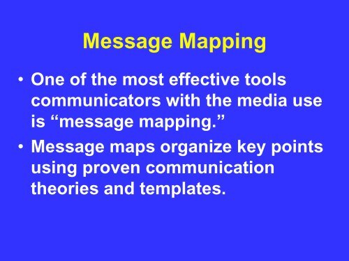 Risk Communication/Media Relations