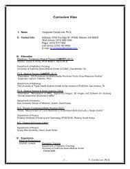 Curriculum Vitae - University of Kansas Medical Center