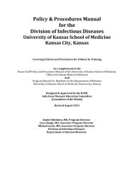 Policy & Procedures Manual for the Division of Infectious Diseases