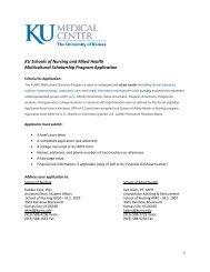 KU Schools of Nursing and Allied Health Multicultural Scholarship ...