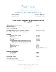 Clinical and Translational Science Unit Fee Sheet