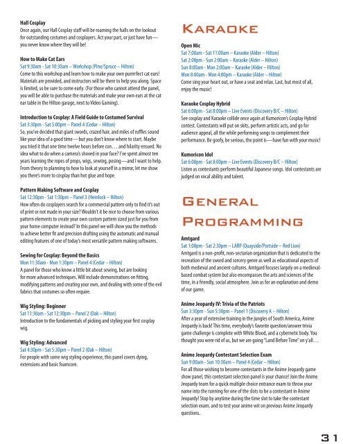 Program Book - Kumoricon