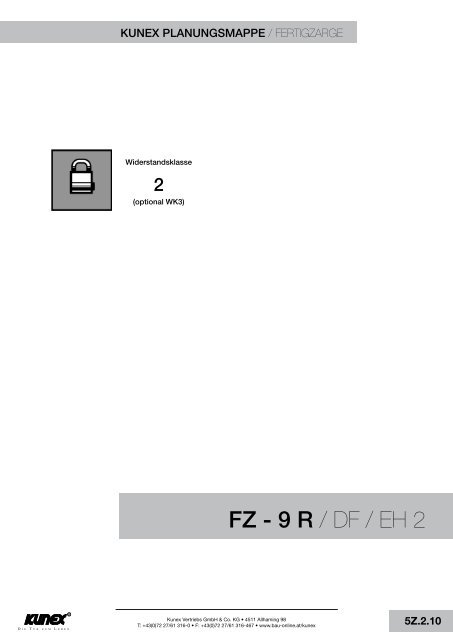 5Z.2 / Zargen für SchutZtüren - Kunex