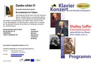 Programmheft zum Konzert - Kungerkiez