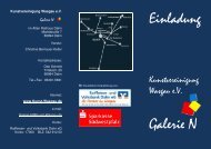 Einladung zur Vernissage - Kunstvereinigung Wasgau e.V.