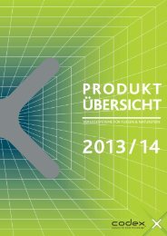 codex Produktübersicht 2013/14