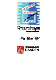 Veranstaltungen - Verbandsgemeinde Daaden