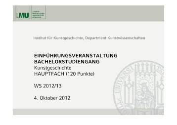 EinfÃ¼hrung in den Bachelorstudiengang - Institut fÃ¼r ...