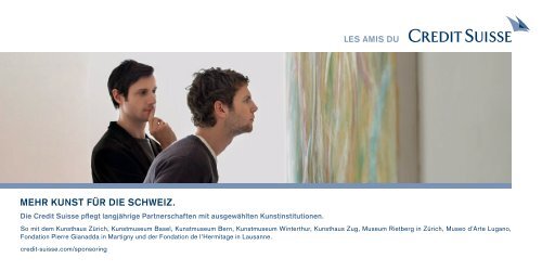Jahresprogramm 2014 - Kunsthaus Zürich