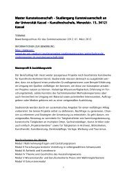 Studienprofil und Bewerbung 23-11 - Kunsthochschule Kassel