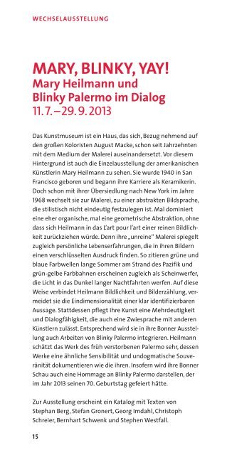 3 | 2013 Juli bis september - Kunstmuseum Bonn