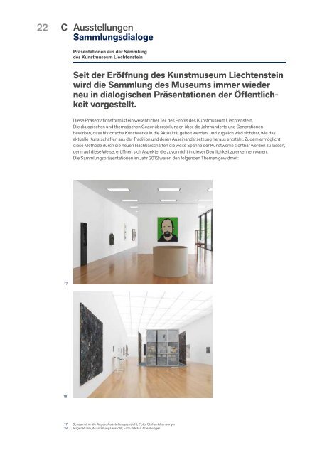 Jahresbericht 2012 - Kunstmuseum Liechtenstein
