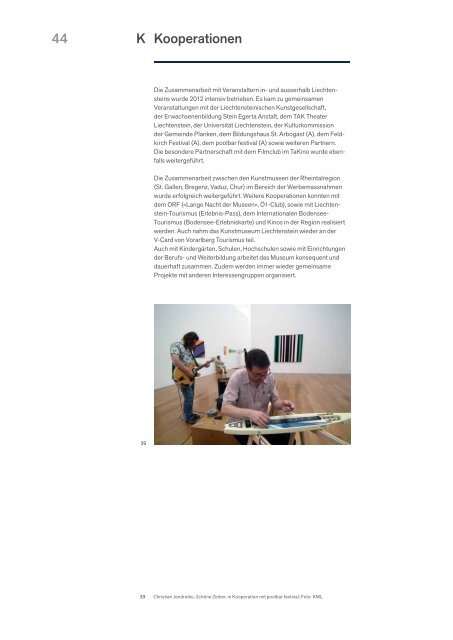 Jahresbericht 2012 - Kunstmuseum Liechtenstein