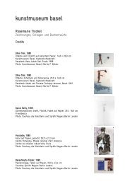 Download Credits Rosemarie Trockel - Kunstmuseum Basel