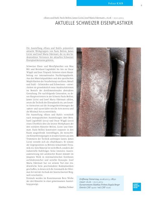 Download Magazin KunstEINSICHTBern No. 2(pdf) - Kunstmuseum ...