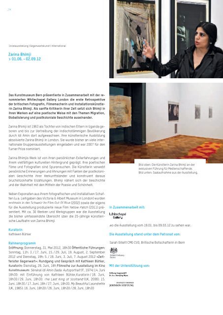 Download Jahresbericht 2012 (pdf) - Kunstmuseum Bern