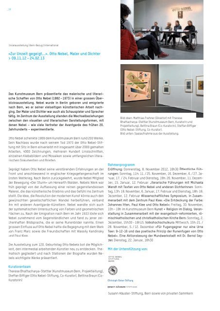 Download Jahresbericht 2012 (pdf) - Kunstmuseum Bern