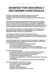 MANIFEST FÜR DEN ERHALT DER WIENER ... - kunstschule.at