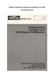 TROCAL Dachfolie B von 1967, Verlegeanleitung - Kunststoff ...