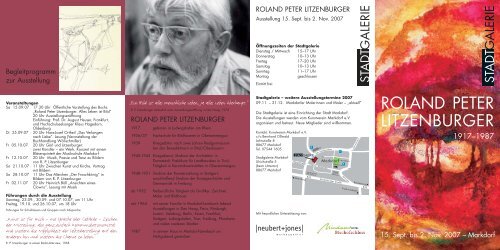 Roland Peter Litzenburger - Kunstverein Markdorf