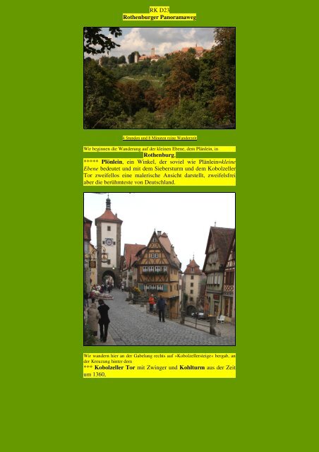 Rothenburg - Kunstwanderungen